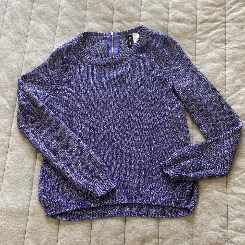 Metallic Purple Sweater (Size 8 - fits like a medium)